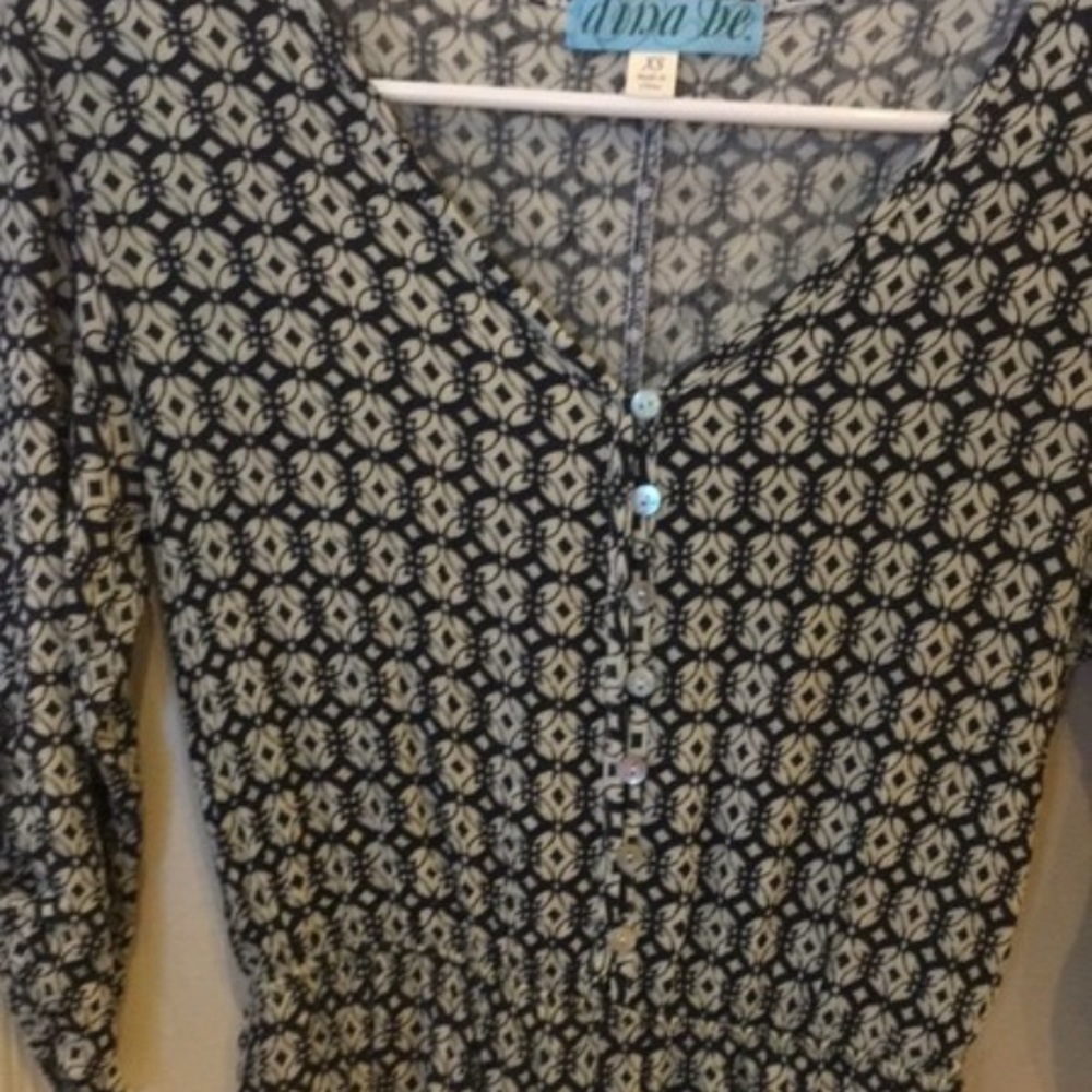 Blue patterned romper
